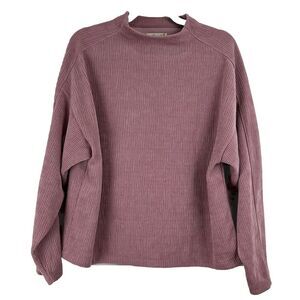 Madewell Ribbed Blouse in Mauve